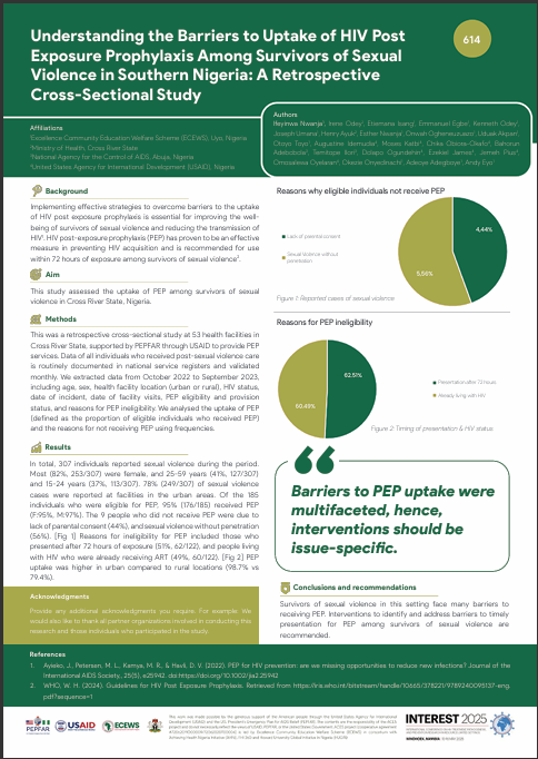 Understanding the Barriers to Uptake of HIV Post Exposure Prophylaxis Among Survivors of Sexual Violence in Southern Nigeria: A Retrospective Cross-Sectional Study