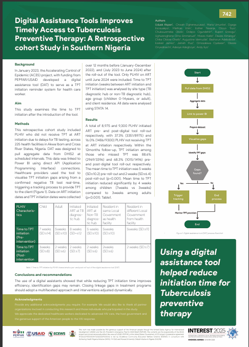 Digital Assistance Tools Improves  Timely Access to Tuberculosis  Preventive Therapy: A Retrospective Cohort Study In Southern Nigeria.